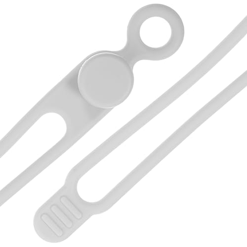 10 Piezas de Organizadores de Cables de Silicona para Cables de Datos y Auriculares, Juego Reutilizable en Color Gris miniatura 4