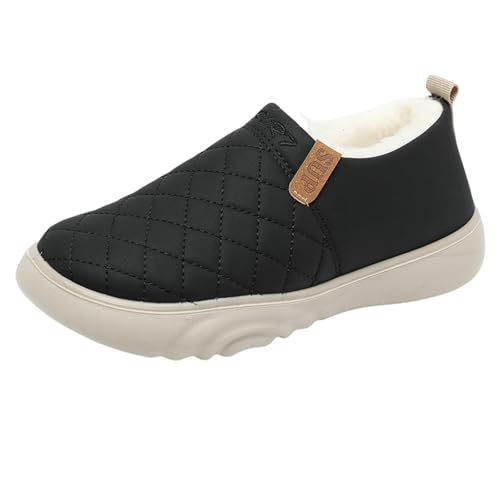 YYDPYZBD Zapatos De Invierno Algodón, Cálidos Y Antideslizantes, Botas Para La Nieve, Algodón Gruesas Con Forro Polar-negro-35