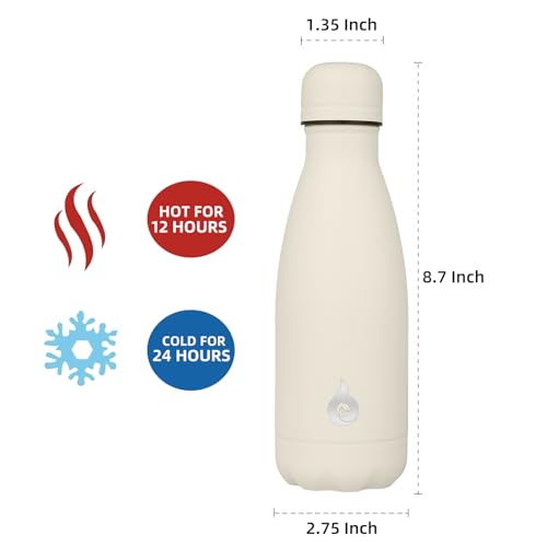 Image of BJPKPK Water Bottles Insulated 12oz Stainless Steel Water Bottle,Angel White