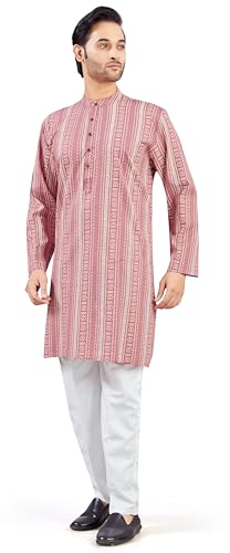 Image of Studio Shringaar Men's Cotton Relaxed Fit Straight Kurta
