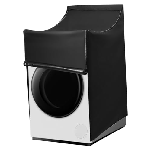 洗濯機カバー 外側は 420d ブラック、内側は PU コーティング (後ろで結ばれています) 高圧洗浄機 折りたたみ洗濯機 台所 洗濯機と乾燥機のダストカバー 乾燥機洗濯機カバー Hohopeti