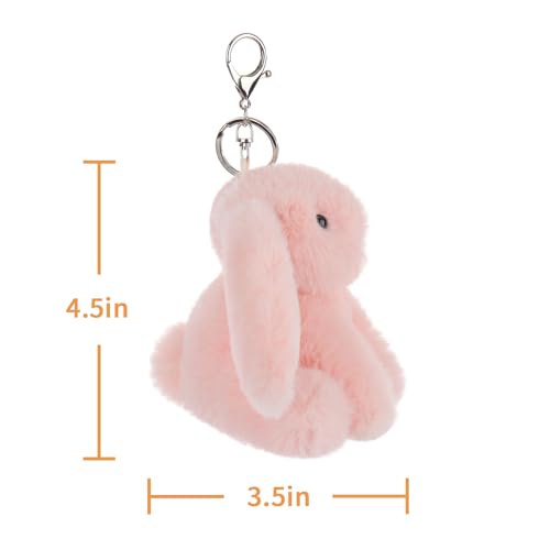 Image of Apricot Lamb Cute Toys Plush Rabbit Stuffed Animal Soft for Kids Bag, Purse, Backpack, Handbag (4.7 Inches)