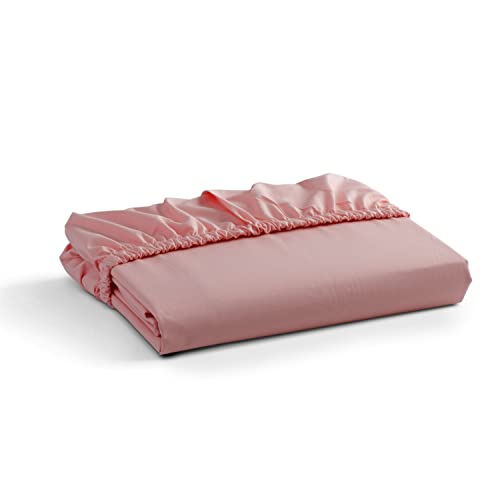 100% Cotton Percale Fitted Sheet King Size, English Rose, 1 Deep Pocket Fitted Sheet, Crisp And Cool Strong Bed Linen, 78"X80"+15" #TOP25