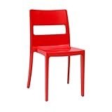 Sedia in tecnopolimero. Scab Design Set 2 Sedie Modello Sai Colore Rosso Art. 2275