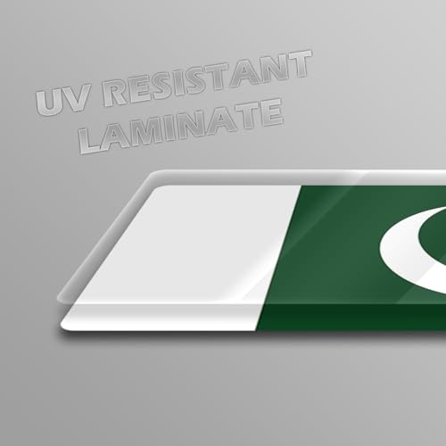 Image of World Country Flag Decal Stickers - Two Pack - for Cars Windows Bumpers Laptops Tablets Tumblers Cups Walls (Pakistan)