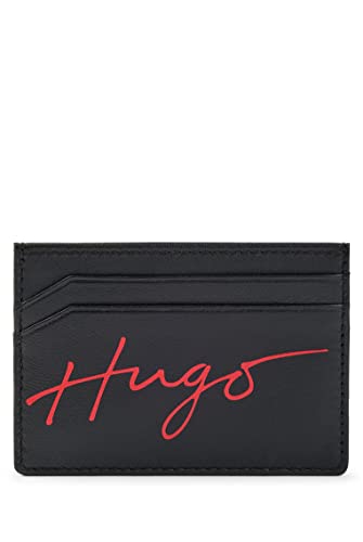 HUGO Hommes Handwritten S Porte-Cartes Cuir Brillant anti poches déformées