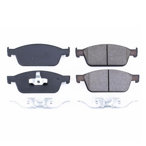 Image of PowerStop Front Brake Pads for Ford Focus 2013-14 - Z17 Ceramic Brake Pads with Installation Hardware, 17-1668