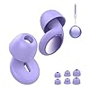 Tapones Oidos Ruido Dormir, Tapones Oidos Cancelacion de Ruido de 35dB, Ear Plugs de Silicona Suave y Flexible Para Dormir, Concentración, Tapones de Silicona Reutilizables Ultra con 4 Puntas, Morados