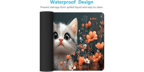 Tapis de souris gaming imperméable et antidérapant avec bords cousus
