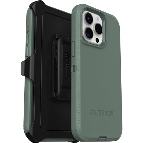 Coque iPhone 15 Pro Max sans écran avec béquille robuste vert