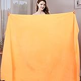 150X200Cm Toalla De Baño De Microfibra Absorbente Y De Secado Rápido Multifuncional Natación Fitness Deportes Salón De Belleza Toalla Toalla De Baño Grande, Amarillo, 150X200Cm
