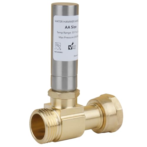 WHK 2-Pack Stainless Steel Water Hammer Arrestor for Washing Machine Refrigerator Water Hammer Arrestor,3/4 Inch Swivel FHT x 3/4 Inch MHT by WHK - Image 5