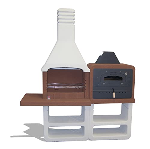 sarom Jardín Parrilla chimenea Portofino Incluye Acero Inoxidable Horno