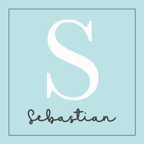 Sebastian: All About Baby Sebastian's First Year [Modern Personalized Baby Journal] (Modern Monogrammed Personalized Baby Journal [ Soft Teal ])