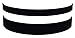 2 Set Girls Plain Black Velvet Choker Necklace Value Pack 3/8" and 5/8"