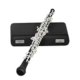 Principiante de Oboes Instrumento De Viento De Madera Semiautomático De Claves C- Oboe Profesional con Caja De Cuero De Guante De Reed Oboe Instrumento de Oboe