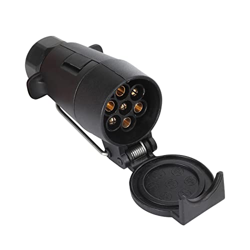 AOHEWEI 7 Broches Adaptateur de Prise de remorque 12 V étanche 7 pôles connecteur de Prise de remorquage de remorque pour Voitures Euro remorques RV caravanes Type N