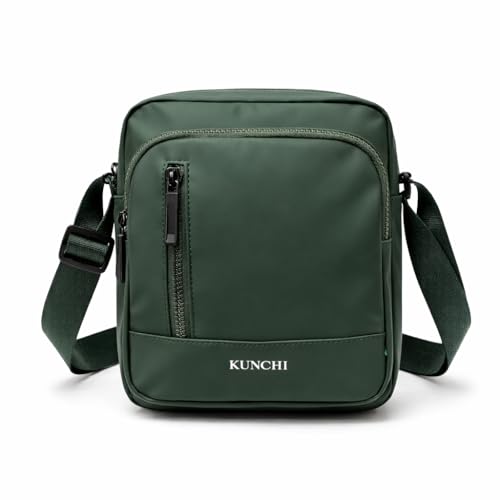 Image of KUNCHI VECTOR Crossbody Sling Bag for Men | Premium Water-Resistant Fabric | Multiple Compartments | Adjustable Strap | Metal Zipper | Gift for Men | Office, Daily Use, Casual & Outdoor