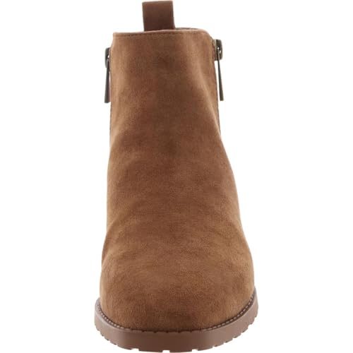 Anne Klein Womens AKSAKARA Double Zipper Faux Suede Ankle Boots3