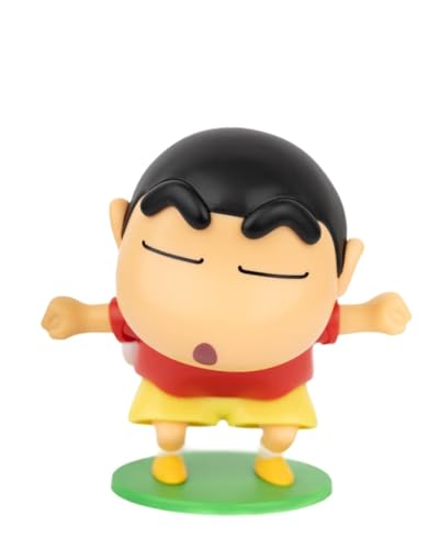 Image of Shinchan Anime, Action Figure Anime Sleeping Poseable Doll - Car Dashboard & Desk Decoration, Funny Collectible Toy for Fans and Adults (Safe for Ages 6+) (Shinchan Dancing)