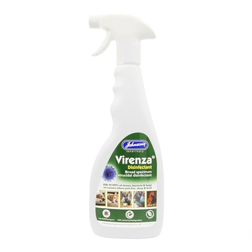 Johnsons Virenza Disinfectant 500ml - Broad Spectrum Pet Cleaner, Virucidal, Hypochlorous, UK Made