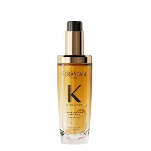 Kérastase, Olio Per Capelli Secchi e Spenti, Anti-crespo, Termoprotettore, Con Olio di Argan, Marula e Camelia, L'Huile Originale Elixir Ultime, 75 ml