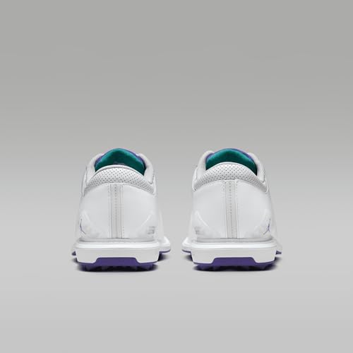 Image of Jordan ADG 5 Golf Shoes (Wide) (FQ7874-100, White /Emerald Rise /Grape Ice)
