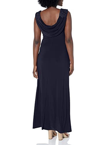 Image of Alex Evenings Women's Long Cowl Back Mother of The Bride Dress, Formal Event, Wedding Guest Gown (Petite and Regular Sizes)
