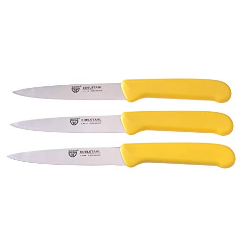 GRÄWE set de 3 couteaux à légumes, acier inoxydable, jaune, super aiguisé Cover