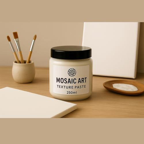 Image of Mosaic Art Texture Paste 250ml - Strong Adhesive for Glass, Ceramic & Stone | Quick-Dry, Non-Toxic Craft Medium for DIY Mosaic & Decorative Projects