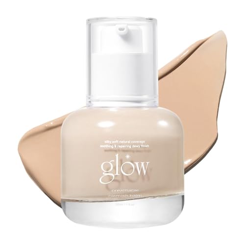 glow breathable blemish balm #one, medium-coverage bb cream & tinted moisturizer, skincare-like finish with green tea leaf water infusion, healthy radiant non-comedogenic, 1 fl oz