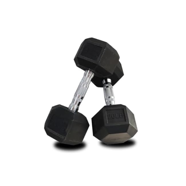 Pair of Rubber Hex Dumbbells ¨C Perfect for Home Workouts & Strength Training