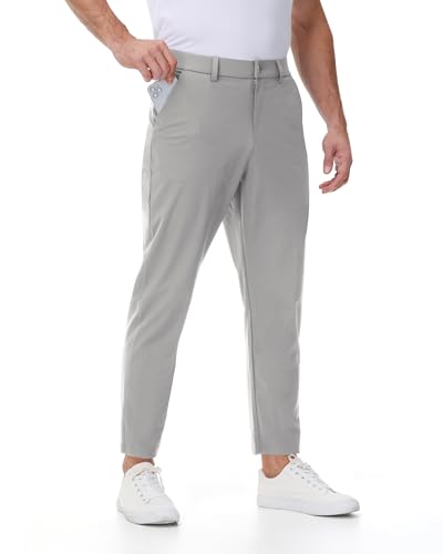 Golf Pants Men, Grey Pants Men, Mens Lightweight Pants, Golf Pants, Mens Stretch Pants, Mens Comfy Pants, Mens Track Pants, Men Work Pants, Mens Elastic Waist Pants, Mens Slacks Dress, Light Grey XL