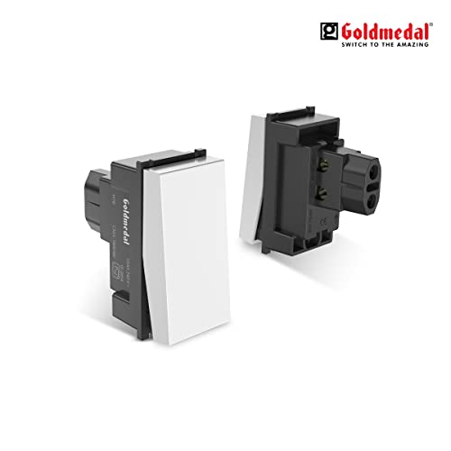 Image of Goldmedal Air Aura 10 Ampere One Way Rocker Switch, White - (Pack Of 20)