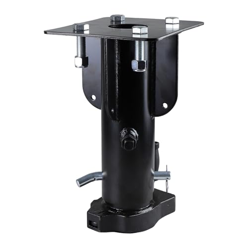 Adjustable 5th Wheel to Gooseneck Adapter Hitch 1521 Height 2-5/16 Ball Pocket 30 000 lbs Heavy-Duty Steel Converter Black Finish for RV Trailer
