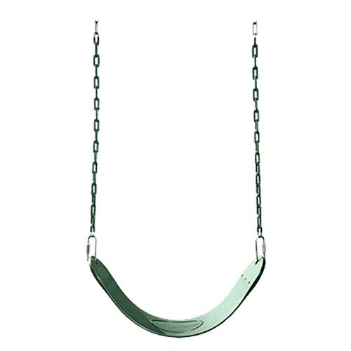 Swing-N-Slide Heavy Duty Green Swing Seat - 58" Vinyl Coated Chain Backyard Playground