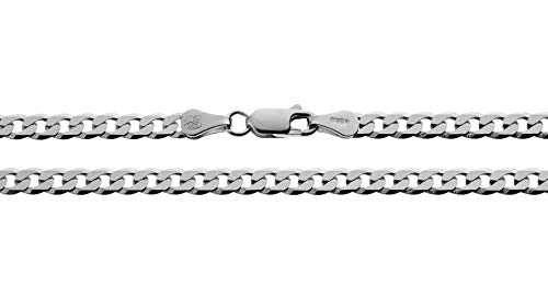 QUADRI Cuban Link Chain for Men – 925 Sterling Silver, 7mm Diamond-Cut Necklace, 16-26 Inch, Cadena de Plata para Hombre, Made in Italy, Gift for Him2