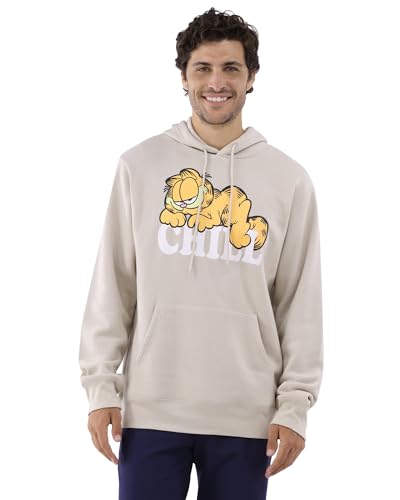 Garfield Hoodie Mens Chill Graphic Print Long Sleeve Pullover2
