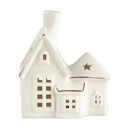 Figurine de maison en céramique blanche déco table salon et cuisine moderne - 2