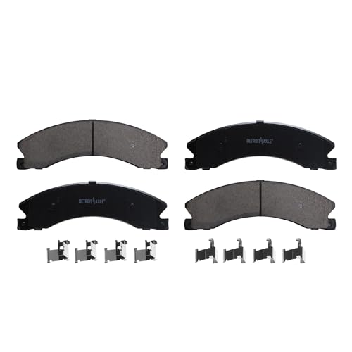 Image of Detroit Axle - Front Brake Kit for 11-19 Chevy GMC Silverado Sierra 2500 | Silverado Sierra 3500 HD Drilled and Slotted Disc Brake Rotors Ceramic Brakes Pads 2011-2019 Replacement Brakes