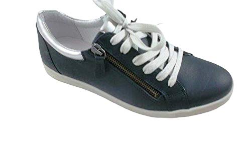 Easy Step Sarah 32 Zapatillas de alta calidad FliessGel para aliviar los pies cansados con dos plantillas intercambiables (valor extra: 39,90 euros), azul, 35 EU