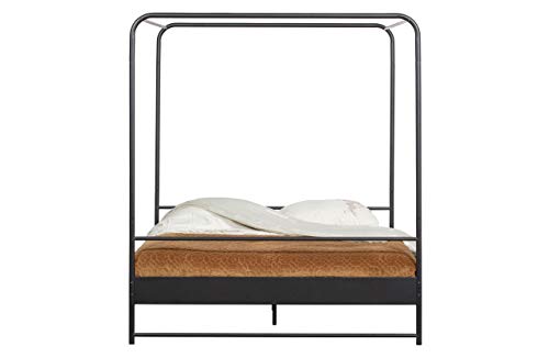 vtwonen Industrial Himmelbett Jugendbett Koje Schwarz Metall in DREI Größen (160 x 200 cm) – Bild 4