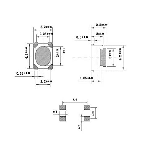 Interruptor basculante micro switch de superficie para placas de circuitos impresos 2