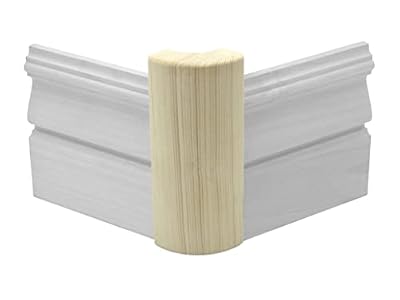 Pine Outside Radius Corner Base Block Bullnose, 3/4" x 2 1/4" x 6" Clear Pine & Knotty Pine - Fits 3/4" Radius, Trim Molding (50, Clear Pine)