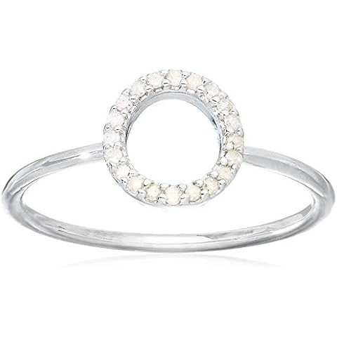 Anillo apilable de Plata de Ley chapada en rodio de 1/10 Quilates Cover