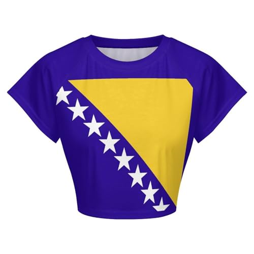 Guyana Flag Girls Crop Tops Short Sleeve T-Shirts for Teenagers Crew Neck Basic Tee4