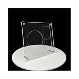 22 cm klarer Acryl Kpop CD Fotokarten-Displayrahmen, Musik Disc Ständer, Fotoalbum-Displayständer, Tischaufsatz-Showcase FüR Cd Kleinkarten & Records (1 Cd + 2 Karten)