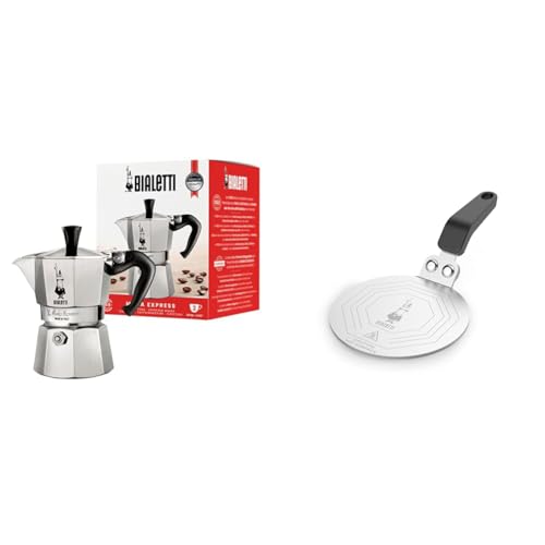 Bialetti Moka Express Espressokocher, Aluminium, Grau, 2 Tassen &...