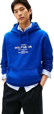 Tommy Hilfiger Sudadera Hombre Oval Graphic con Logotipo Azul Wedge Blue M