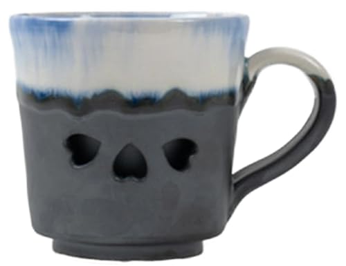 大堀相馬焼 松永窯 二重コーヒーマグ(コバルトブルー) [07461-0178]